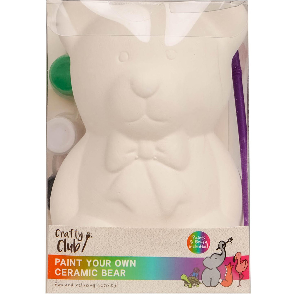 Crafty Club Paint Your Own Ceramic Bear Money Box Image 1