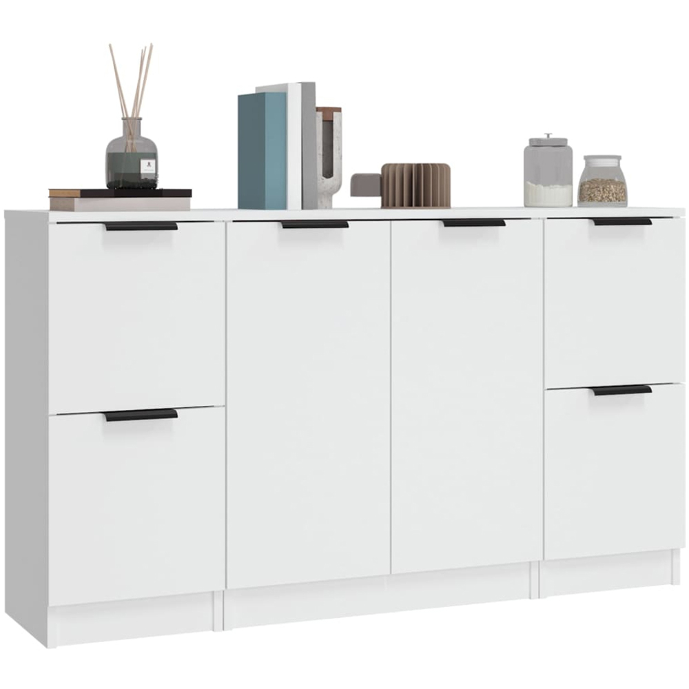 vidaXL 6 Door White Sideboard 3 Piece Image 3