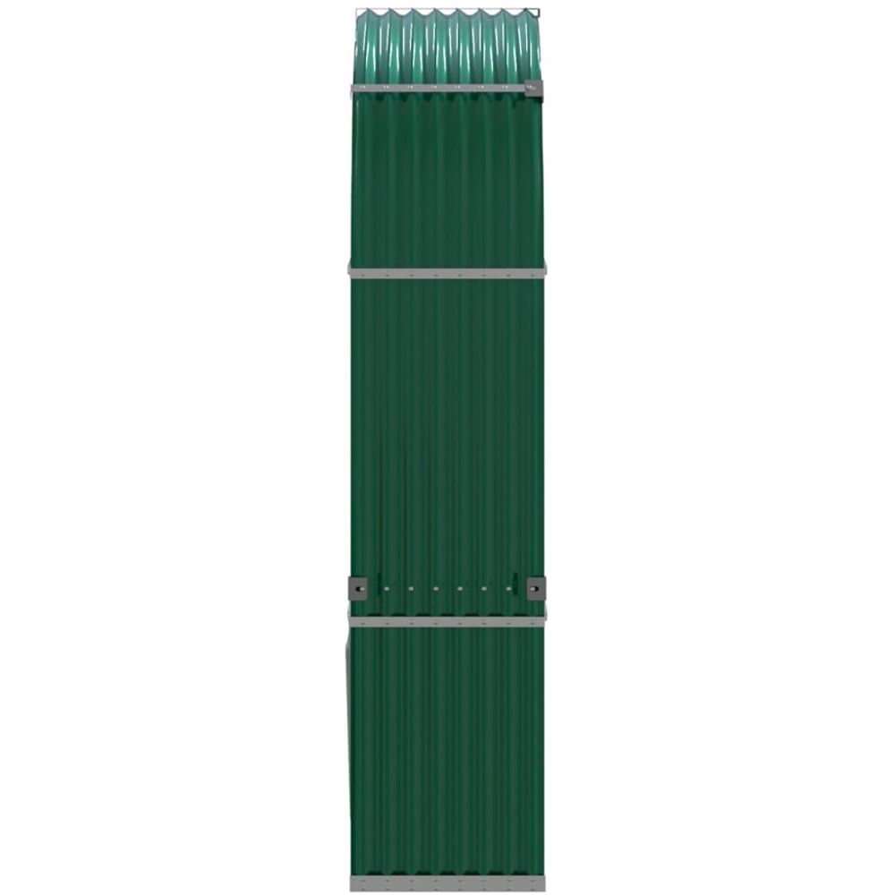 vidaXL Green Galvanised Steel Firewood Log Holder 210 x 120 x 45cm Image 4