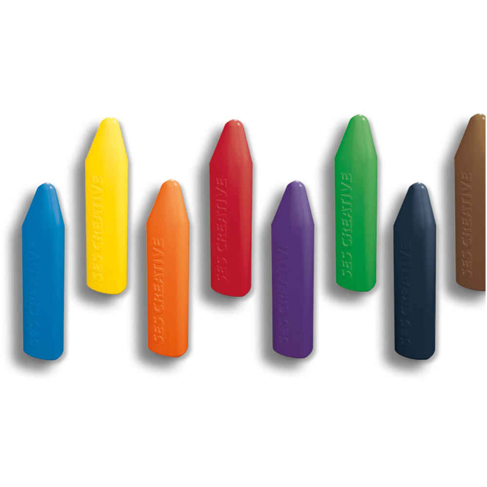SES Creative My First Assorted Colour Dough Crayon 8 Pack Image 2