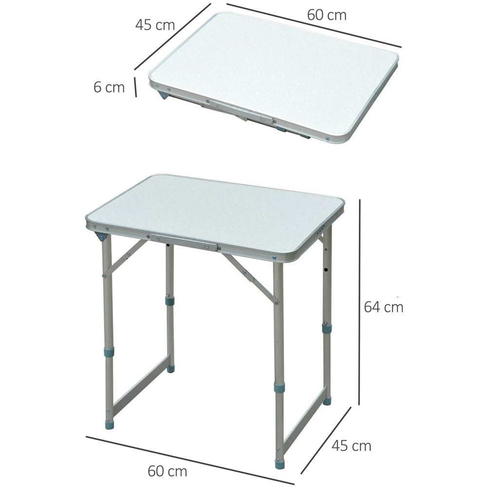 Outsunny Silver Aluminium Foldable Picnic Table Image 7