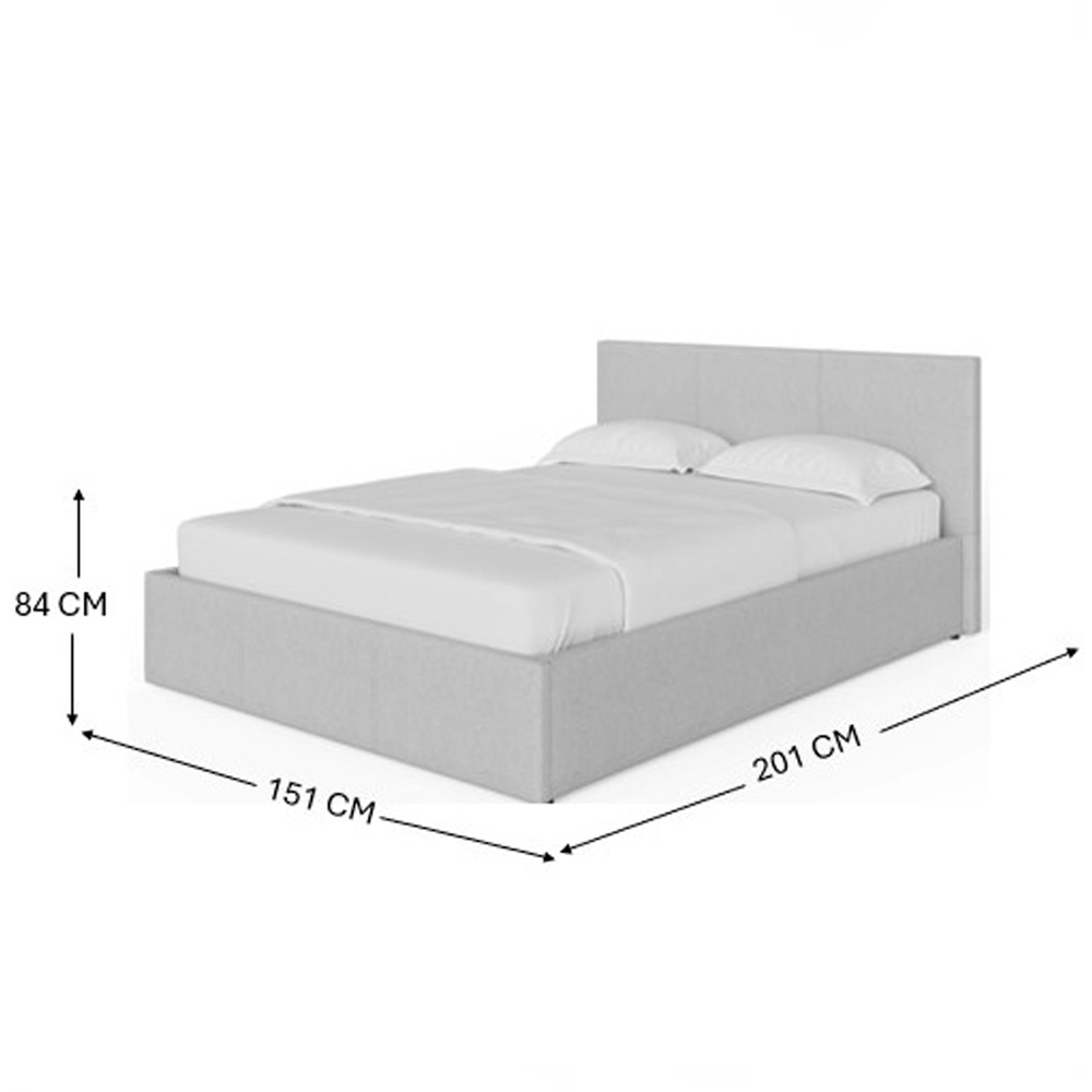 GFW Double Natural Fabric Ottoman Bed Image 9