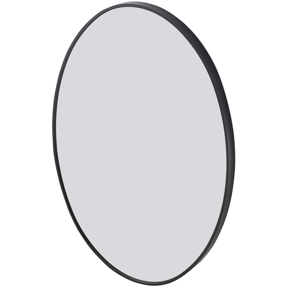 Living and Home Black Oval Aluminium Framed HD Float Glass Bathroom Mirror 50 x 70cm Image 3