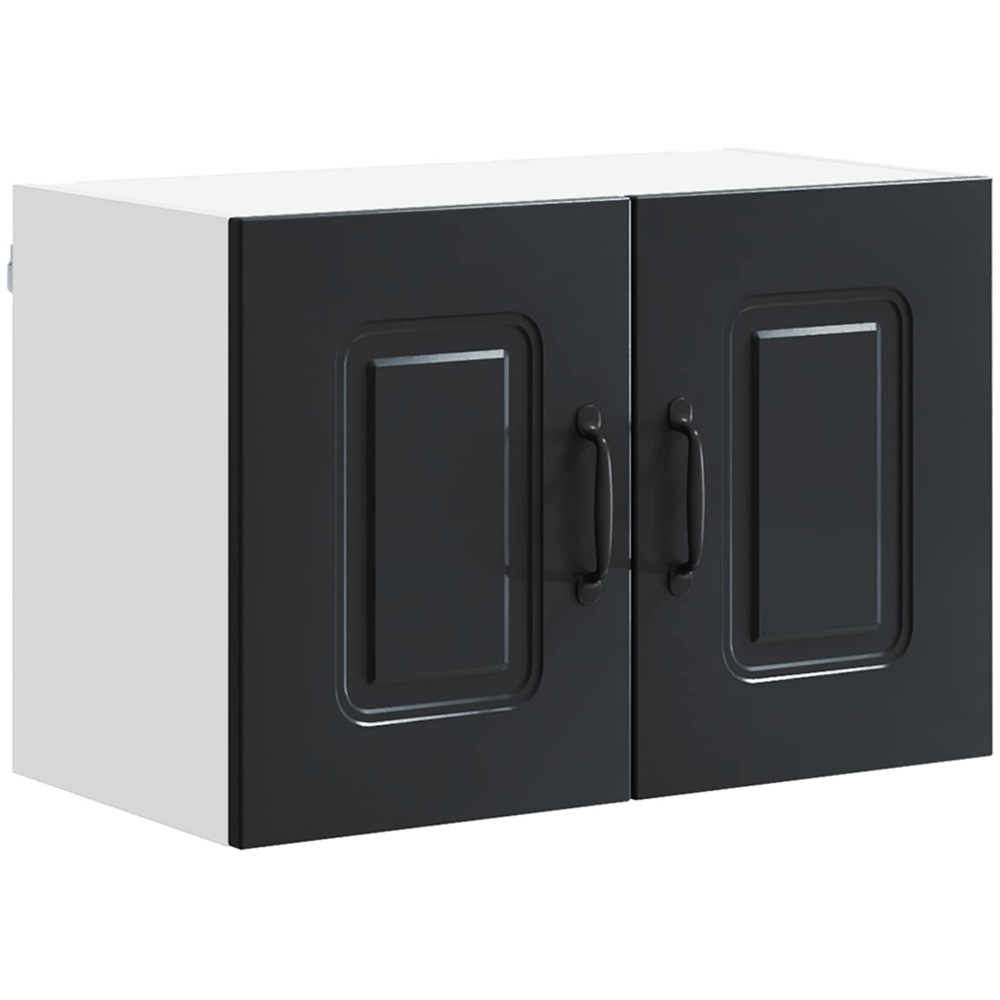 vidaXL Kalmar 2 Door Black Wall Mounted Kitchen Cabinet Set of 2 Image 2