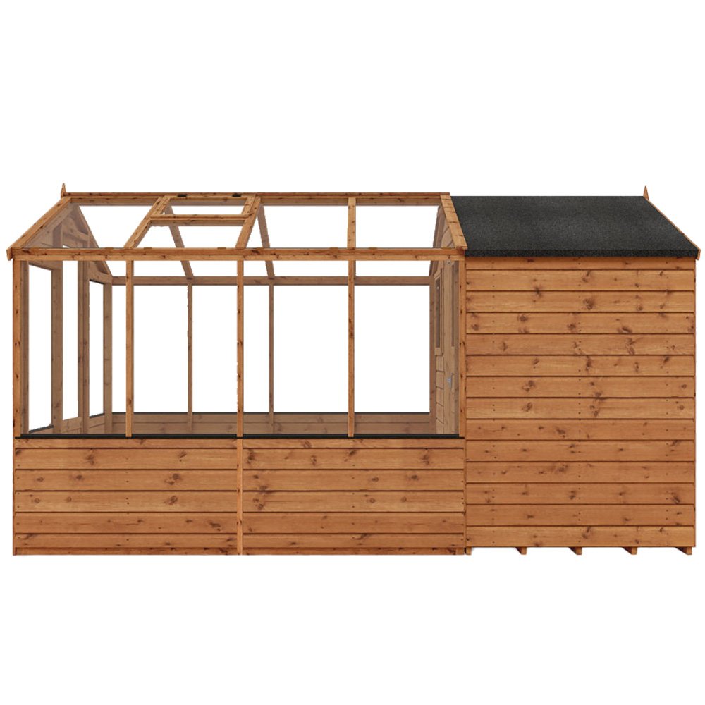 Mercia Wooden 12 x 6ft Traditional Apex Greenhouse Combi Shed Image 7