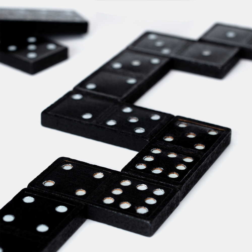 Goki 55 Tiles Dominoes in Wooden Box Image 4