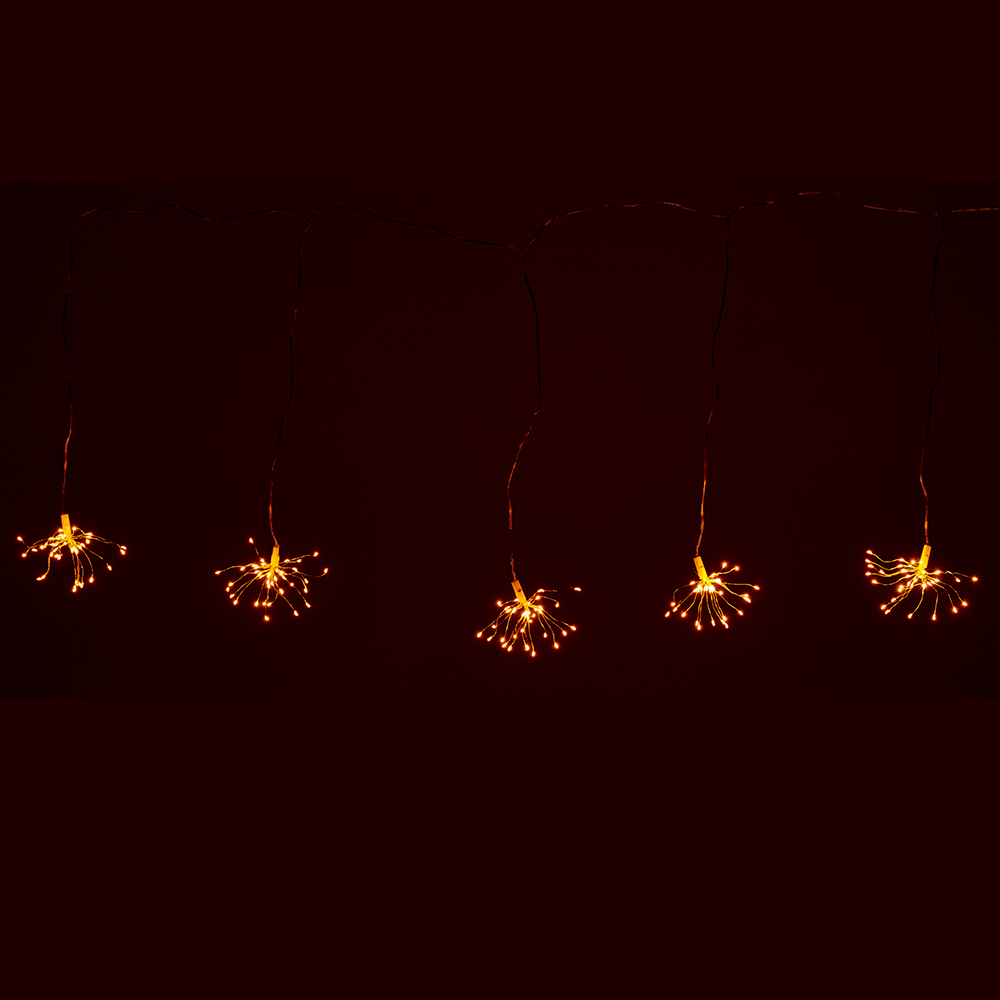 Wilko 200 Firework Starburst Curtain Lights Image 1