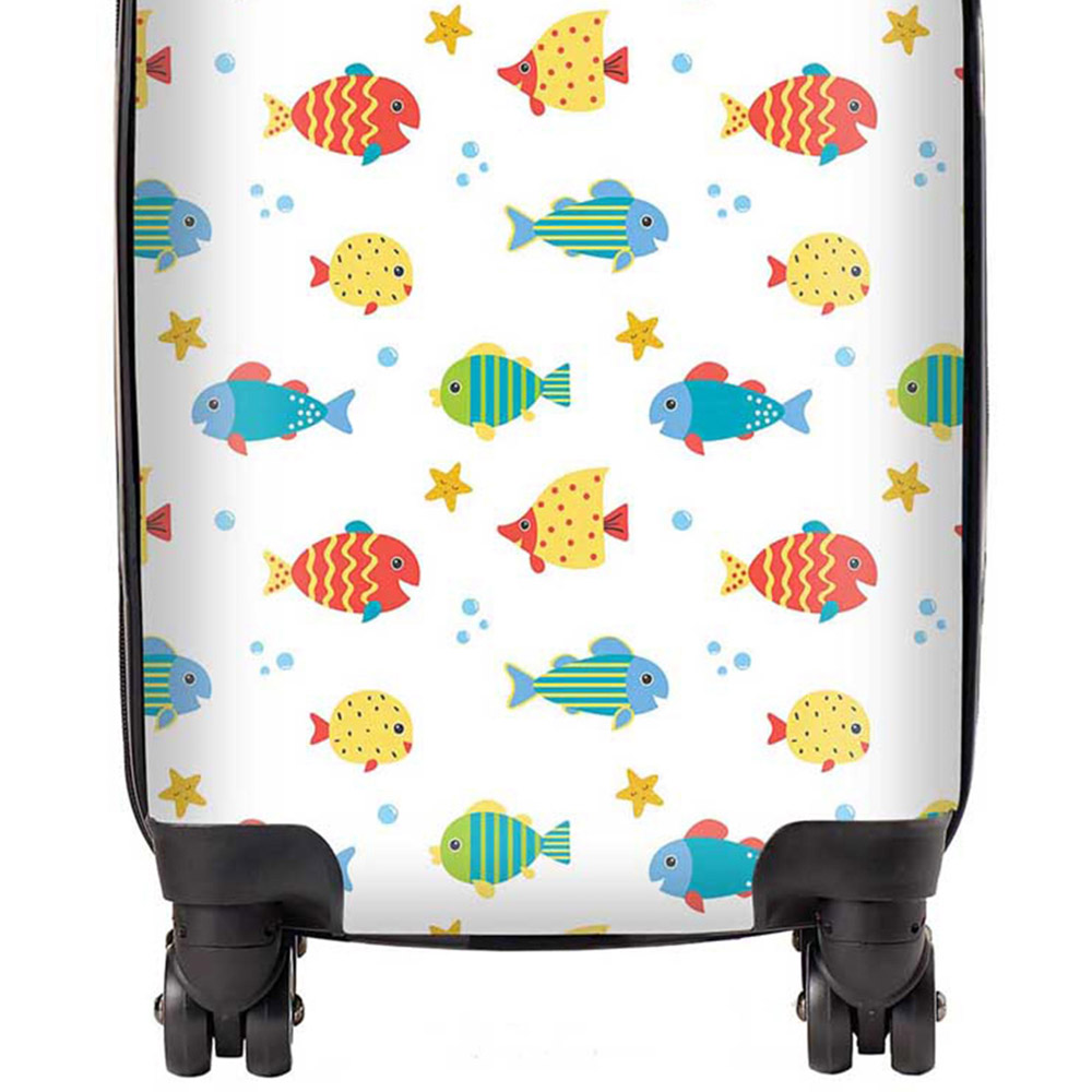 Warren Reed Designer Mini Cabin Swimming Fish Suitcase Image 2