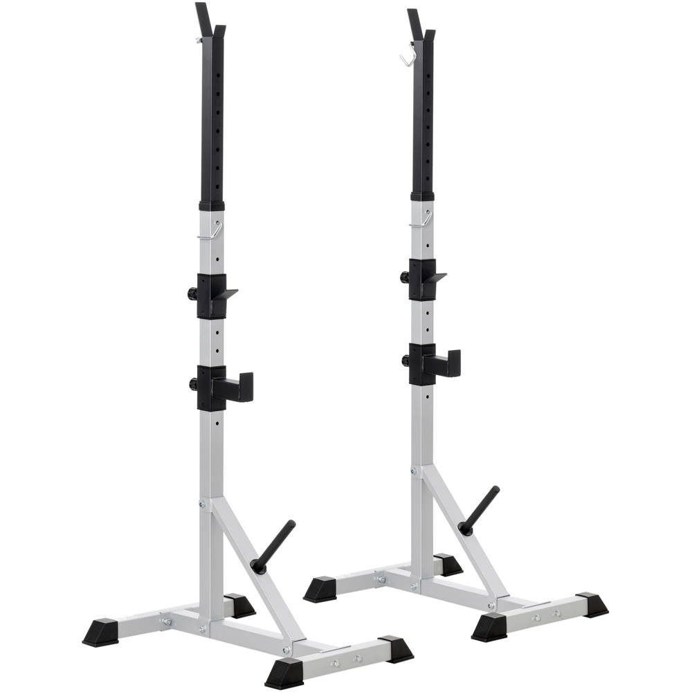 HOMCOM Adjustable Barbell Rack Image 1