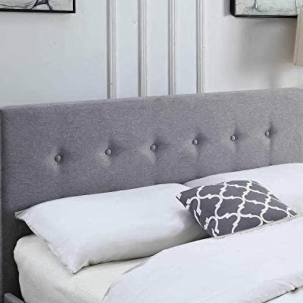 Home Treats Single Grey Ottoman Storage Bed Image 2