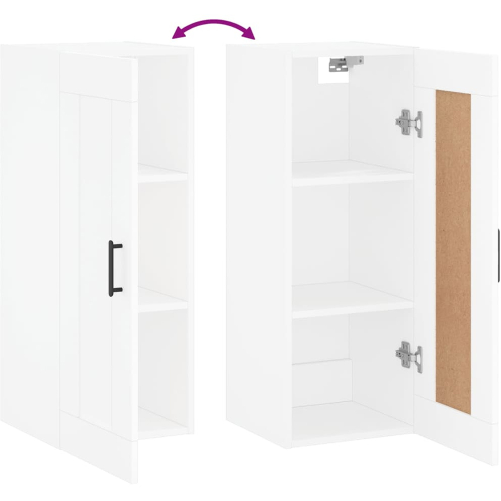vidaXL Single Door White Wall Mounted Cabinet Image 8