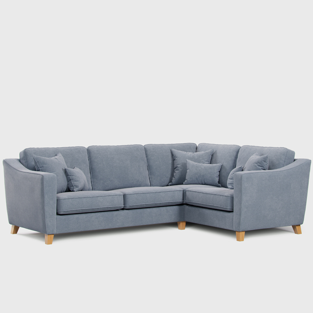 Marlon 3 Seater City Fine Blue Left Hand Corner Sofa Image 2