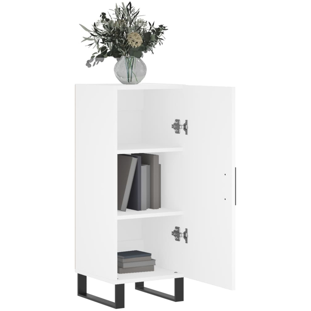 vidaXL Single Door White Sideboard Image 4