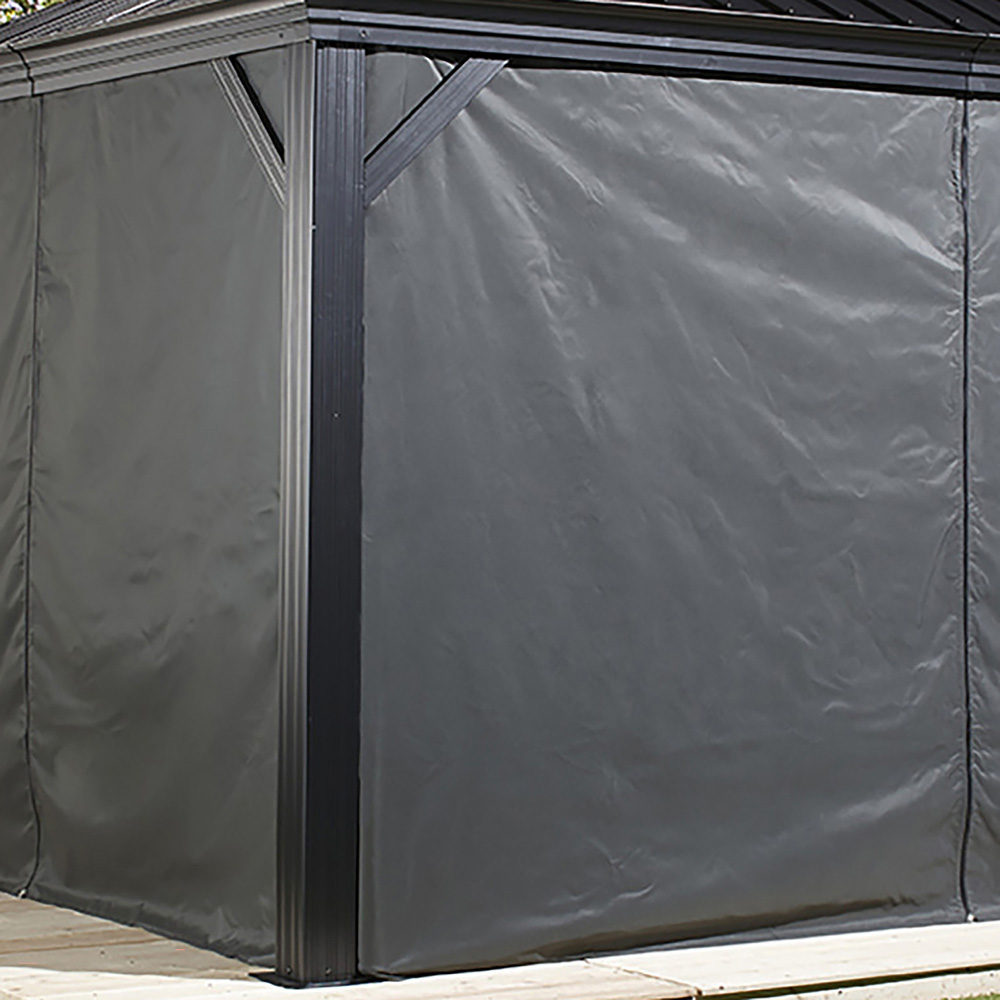 Sojag Moreno 3 x 3.7m Grey Gazebo Curtain Image 3