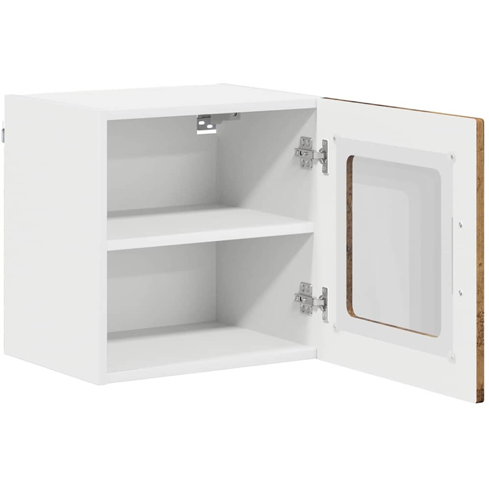 vidaXL Kalmar Single Glass Door Old Wood Wall Mounted Kitchen Cabinet Image 5