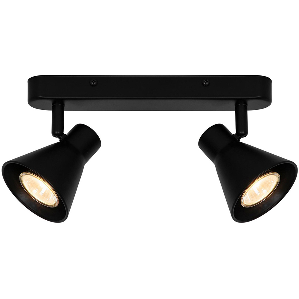 Nordlux Eik GU10 Black 2 Spot Light Image 1