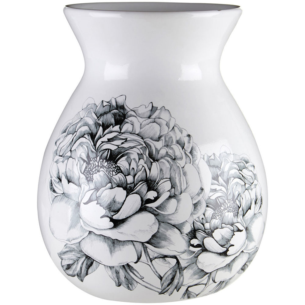 Premier Housewares Medium White Ceramic Vase Image 1