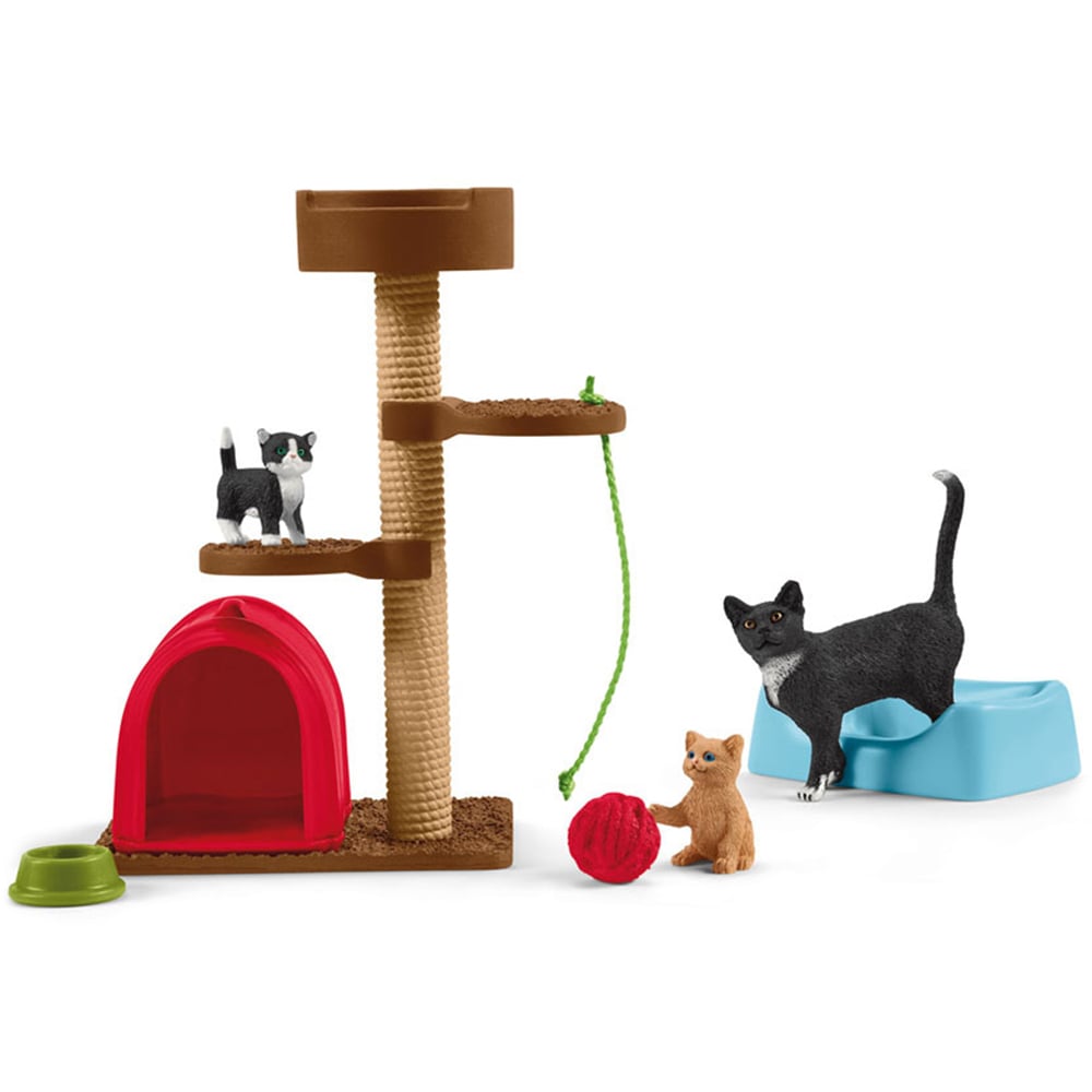 Schleich Farm World Playtime for Cute Cats Toy Playset Image 1