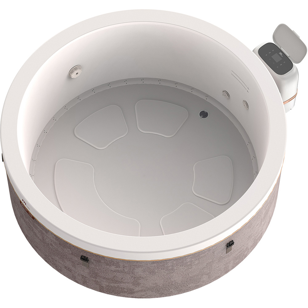 MSpa Cocoon 6 Person Grey Insulated EPE Foam Panel Hot Tub with Smart App Control Image 3
