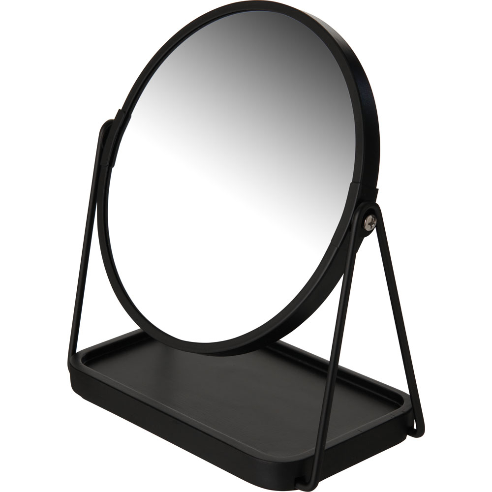 Wilko Small Black Mirror with Tray Wilko