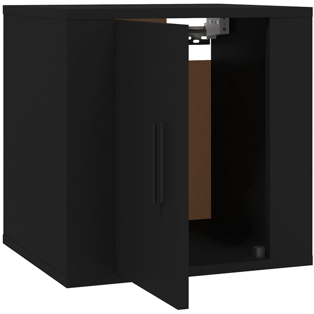 vidaXL Single Door Black Wall Mounted TV Cabinet Set of 2 Image 7