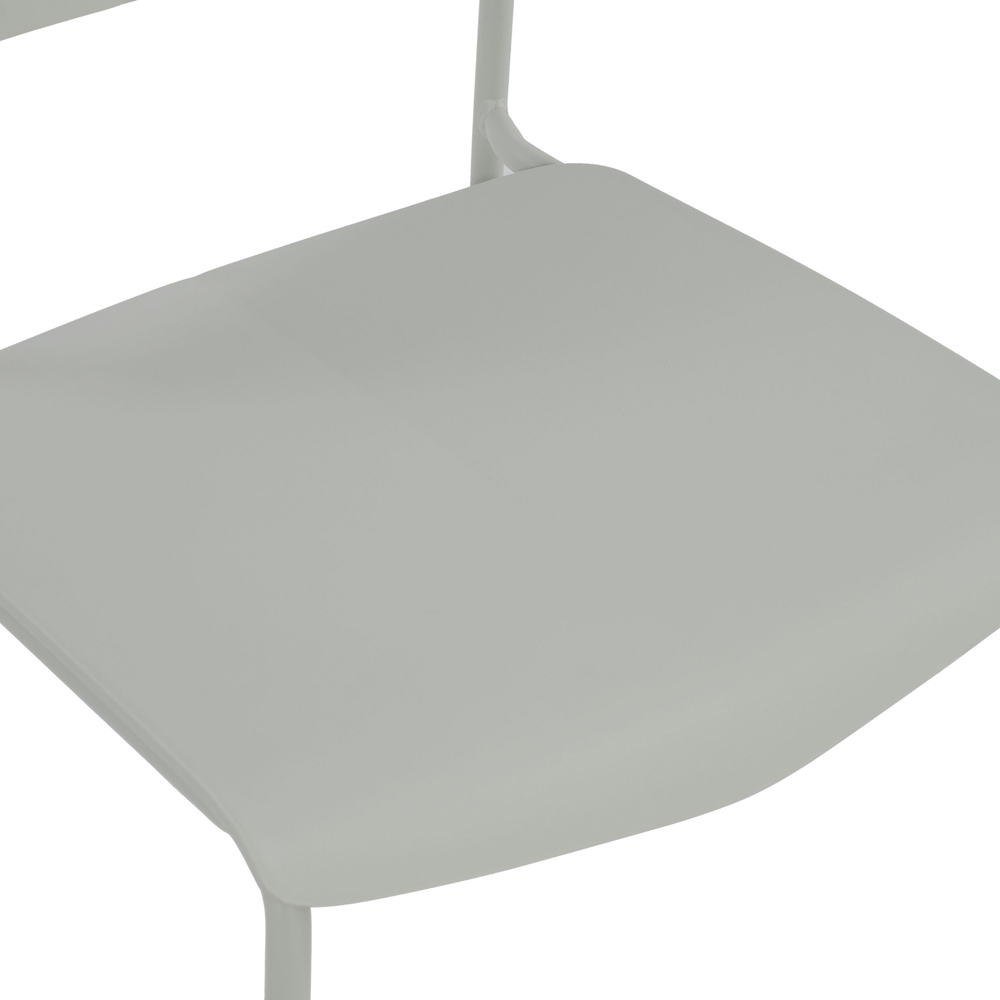 Core Products Academy Set of 2 Light Grey Plastic Kitchen Chair Image 6