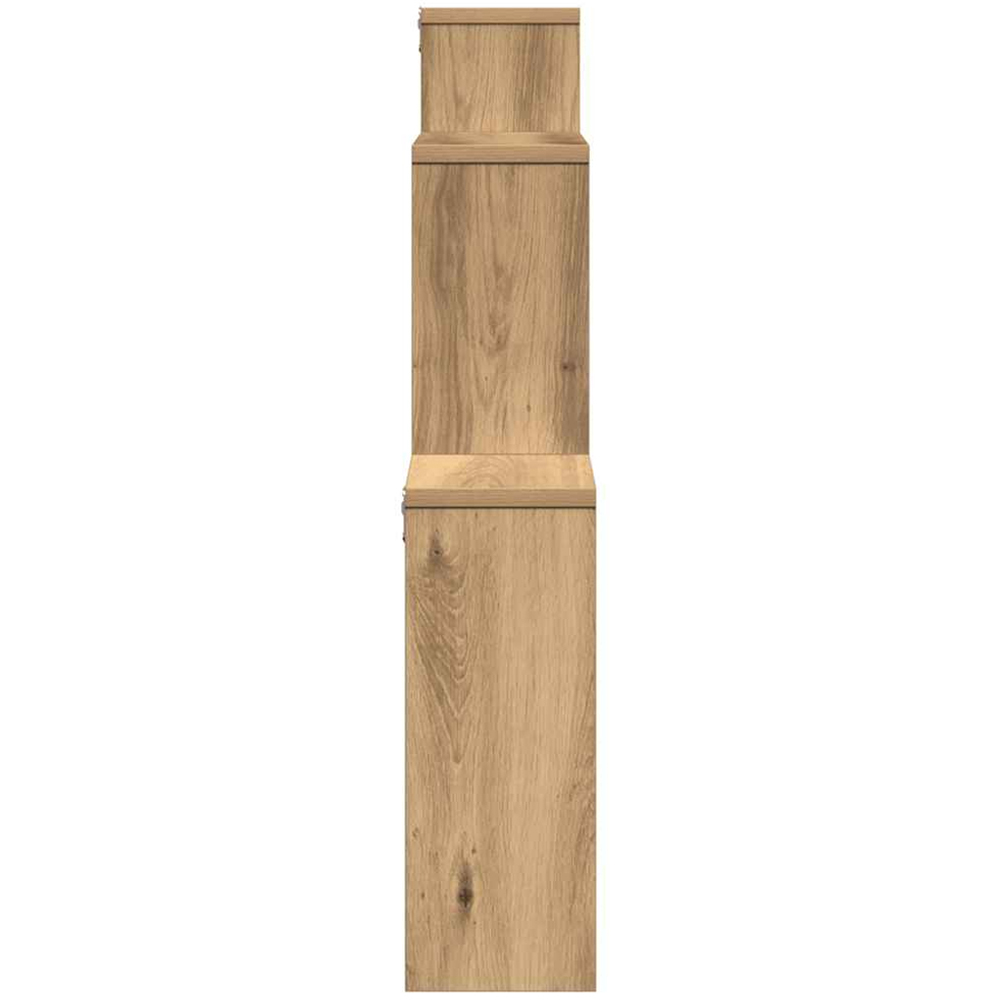 vidaXL 4 Shelf Artisan Oak Floating Wall Shelf Image 4
