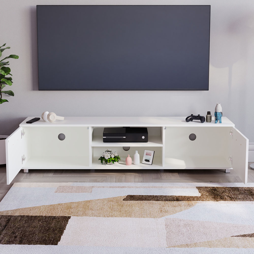 Vida Designs Cosmo 2 Door White TV Unit Image 7