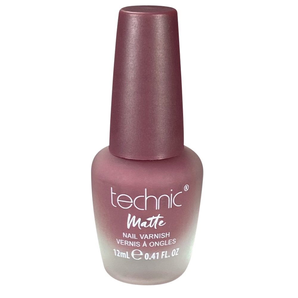 Technic Matte Nail Varnish Black Grape Wilko