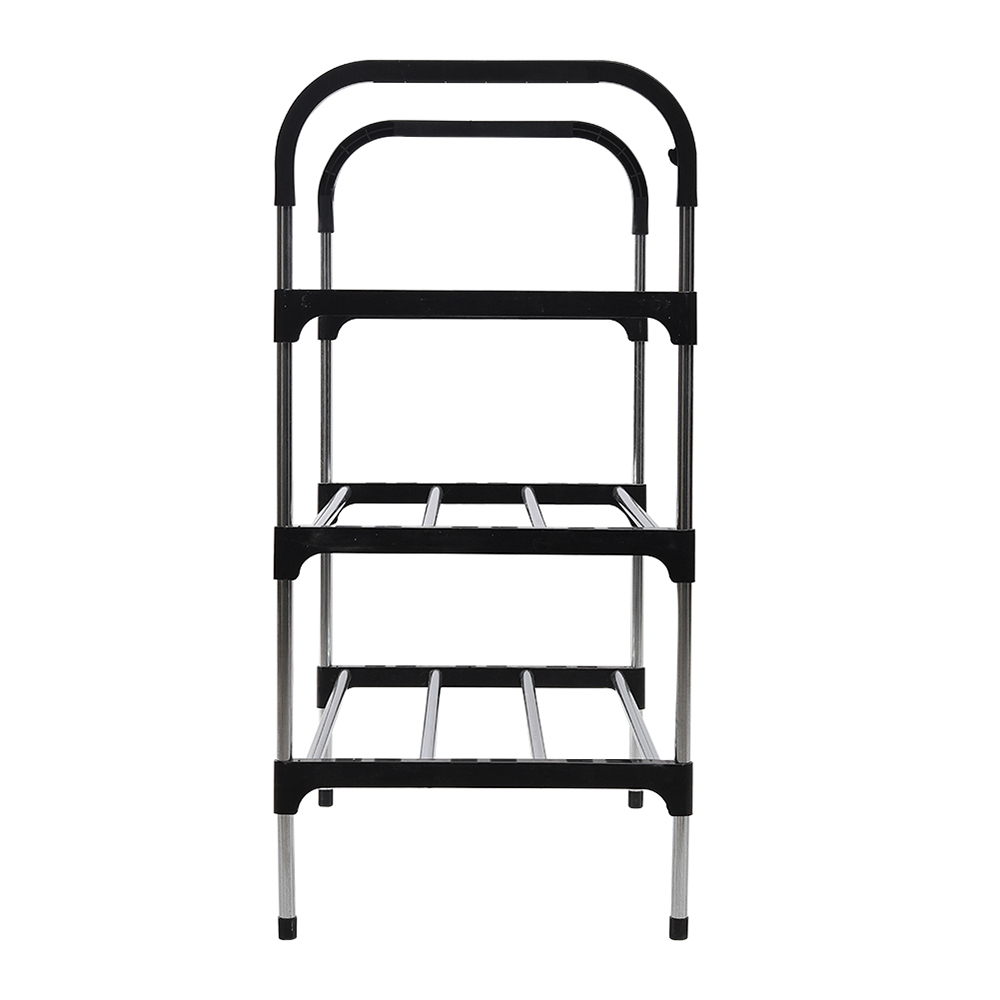 Living And Home WH0730 Black Metal Multi-Tier Shoe Rack Image 3