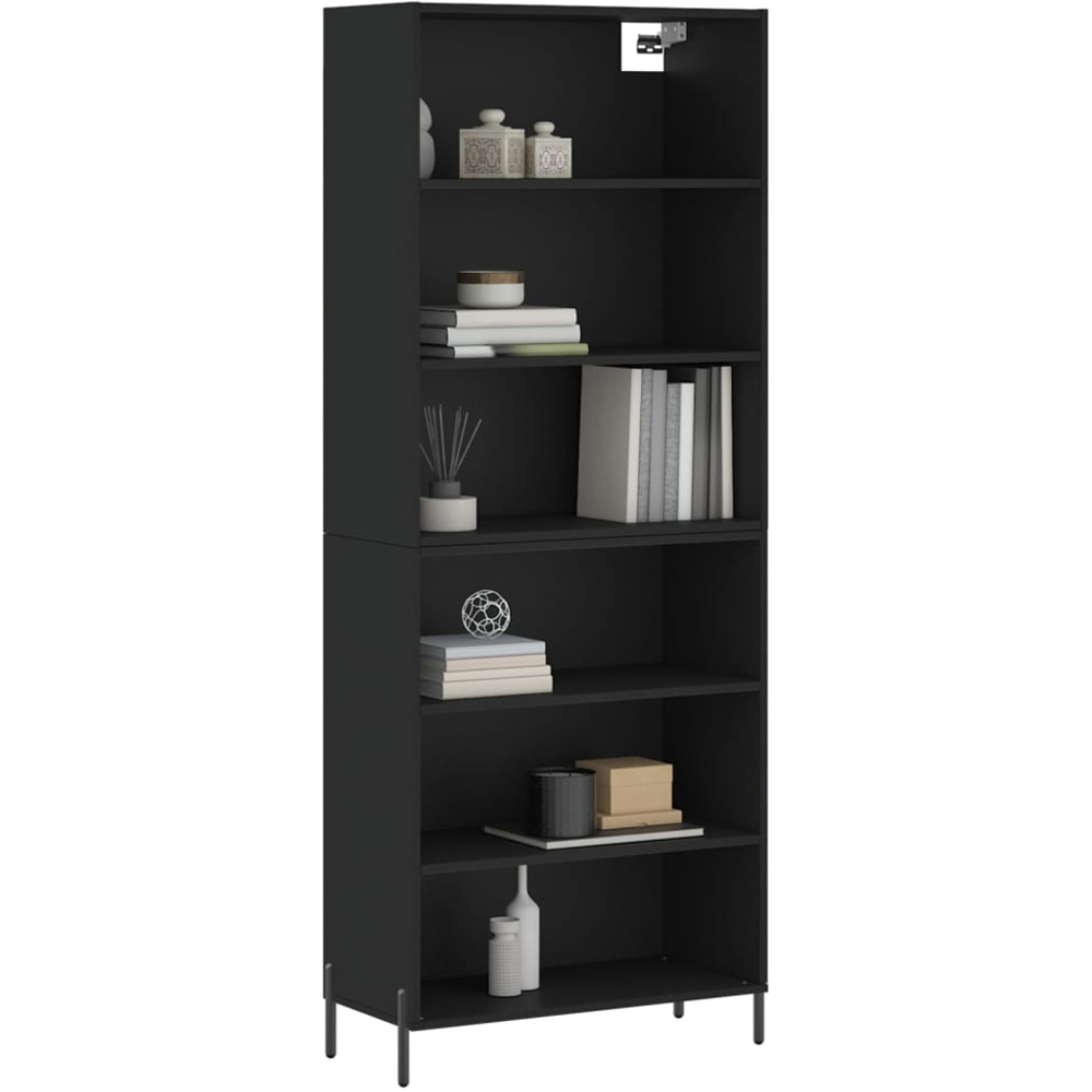 vidaXL 6 Shelf Black Highboard Image 3