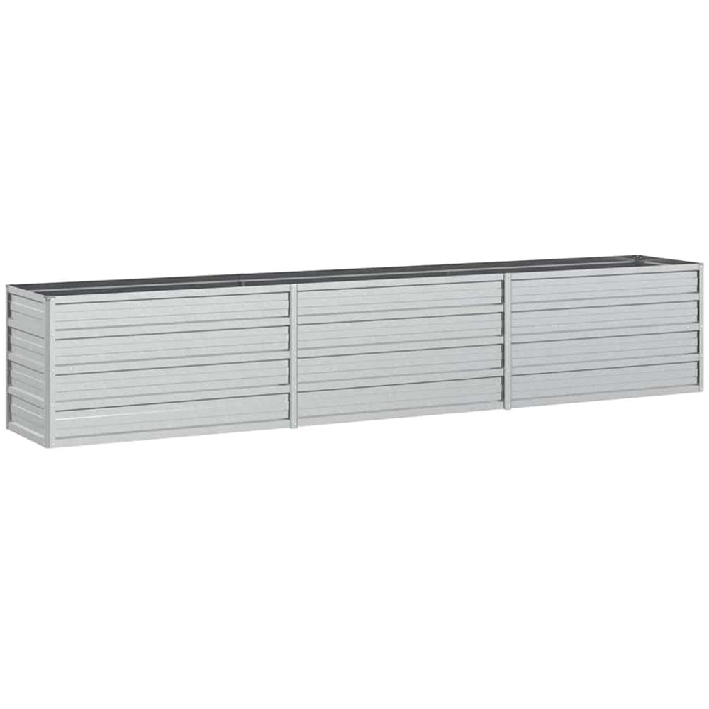 vidaXL Silver Galvanised Steel Raised Garden Bed 240 x 40 x 45cm Image 1