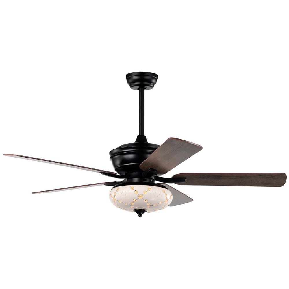 Costway Black Ceiling Fan with Light and Remote Control Image 1