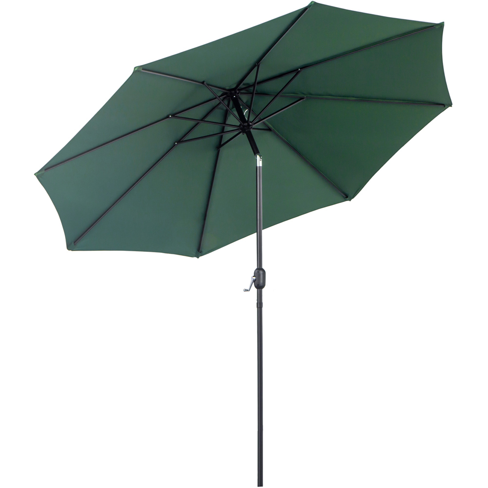 Outsunny Green Crank and Tilt Parasol 3m Image 1