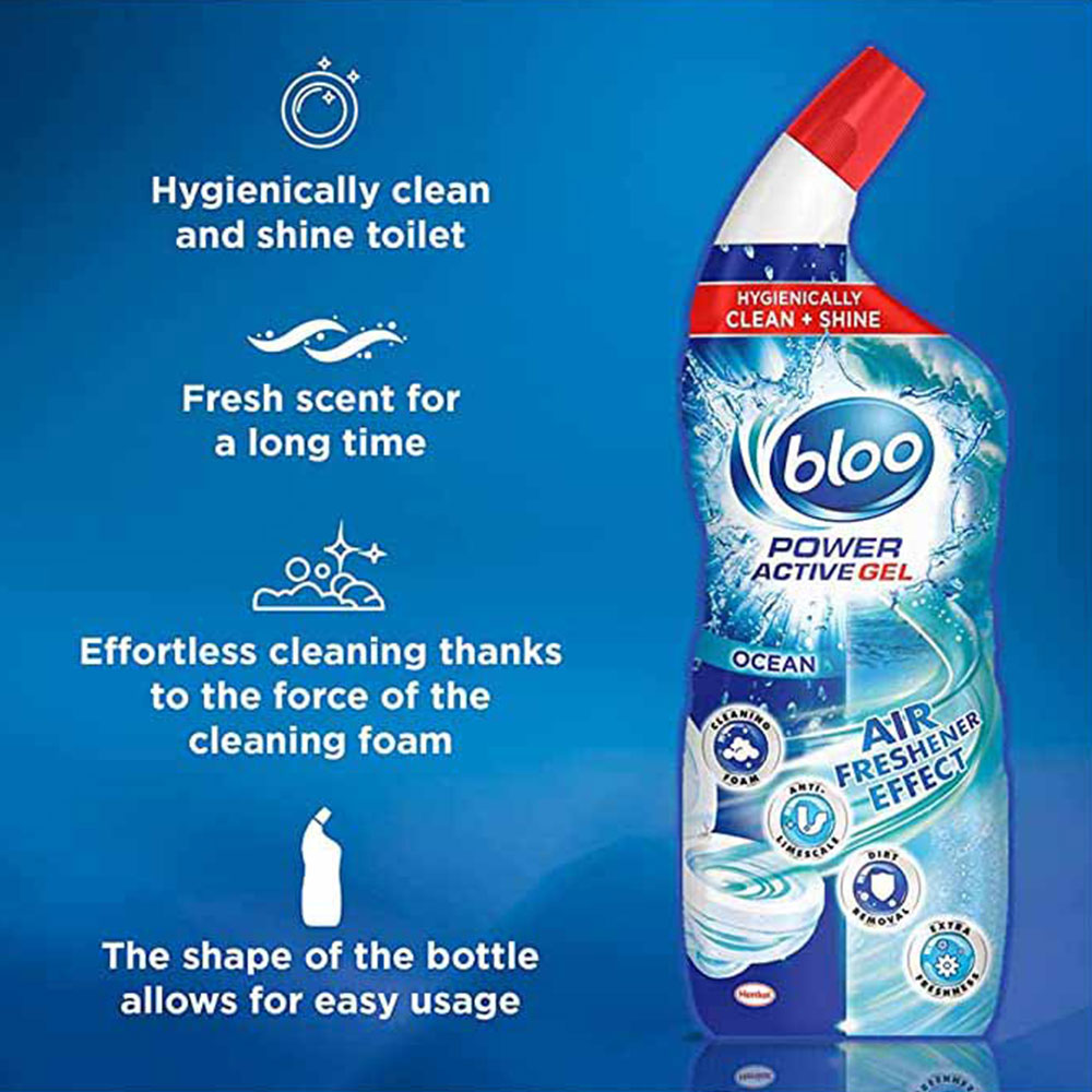 Bloo Power Active Ocean Toilet Cleaner Gel 700ml Wilko