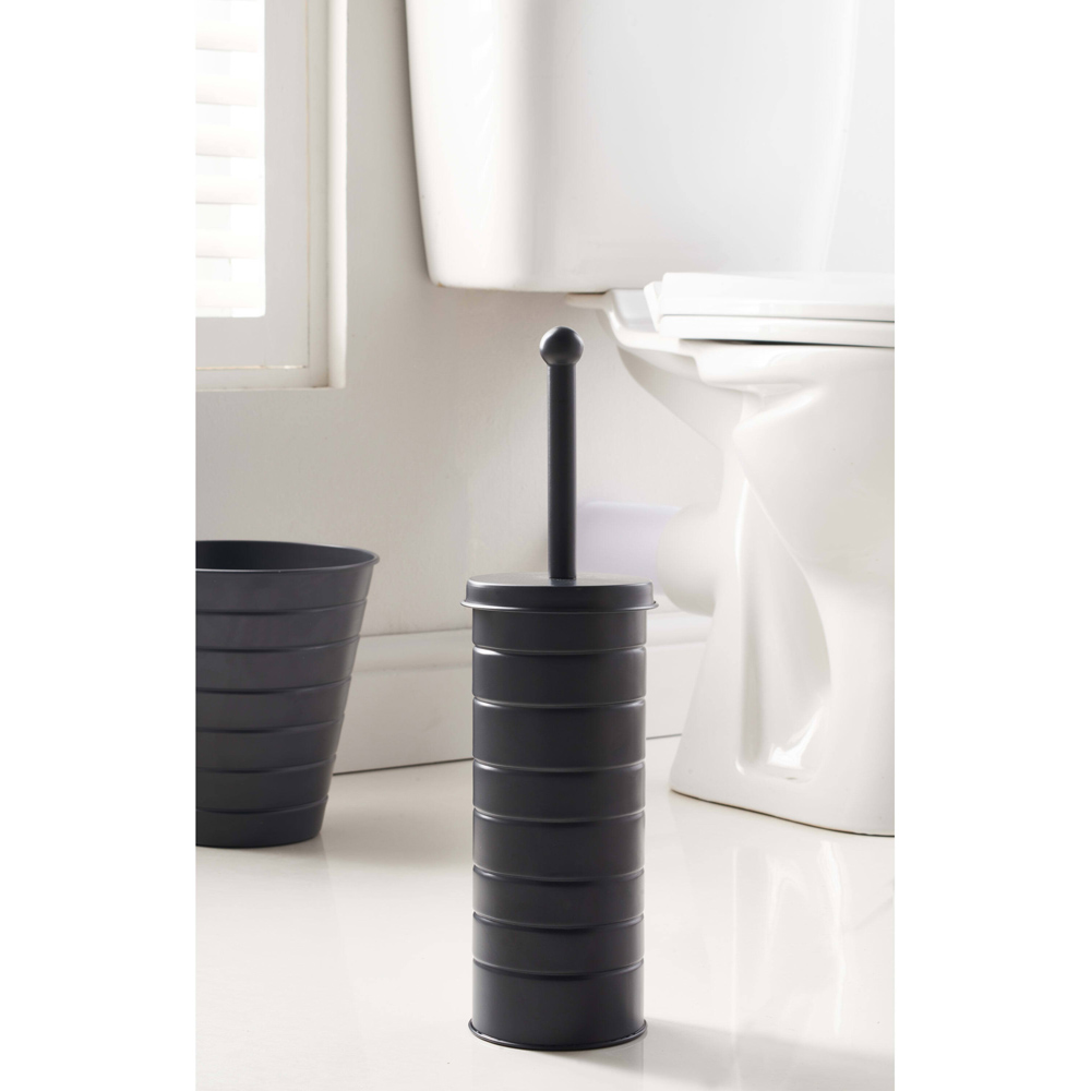 OurHouse Grey Toilet Brush and Bin Image 6