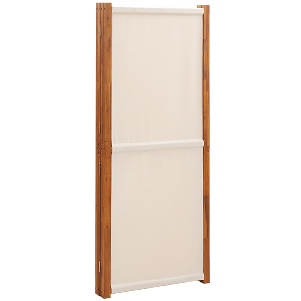 vidaXL Cream White 4 Panel Room Divider 280 x 180cm Image 4
