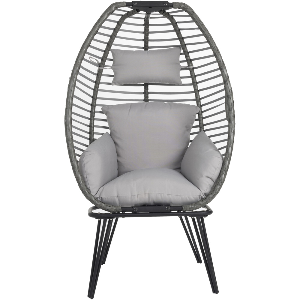 Charles Bentley KD Grey Egg Chair with Cushions Image 3