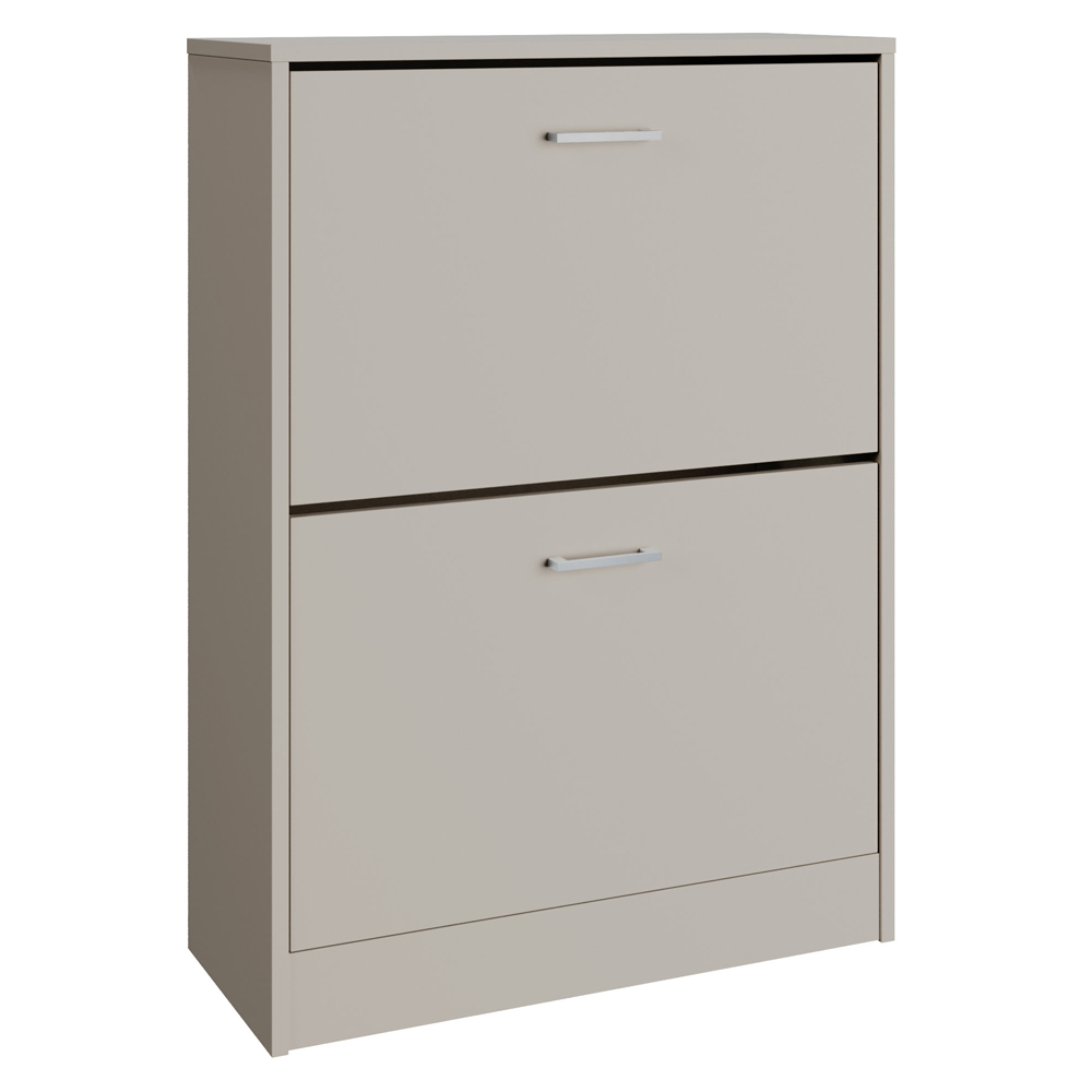 GFW Stirling 2 Tier Grey Shoe Cabinet Image 2