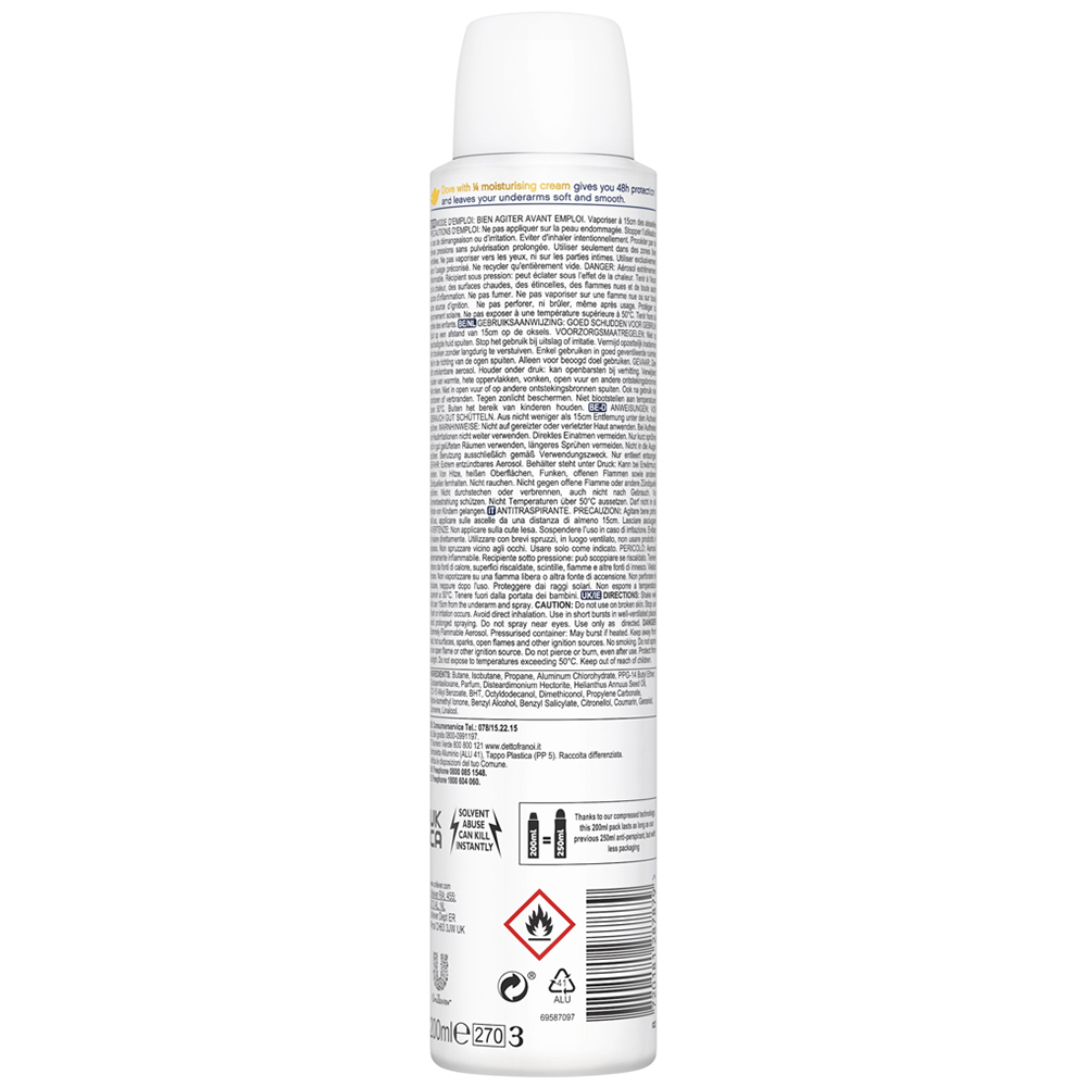 Dove Powder Antiperspirant Deodorant Spray 200ml Image 3