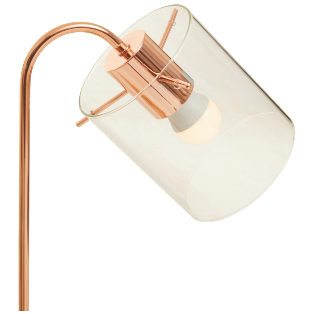 Premier Housewares Matte Black Curved Table Lamp Image 5