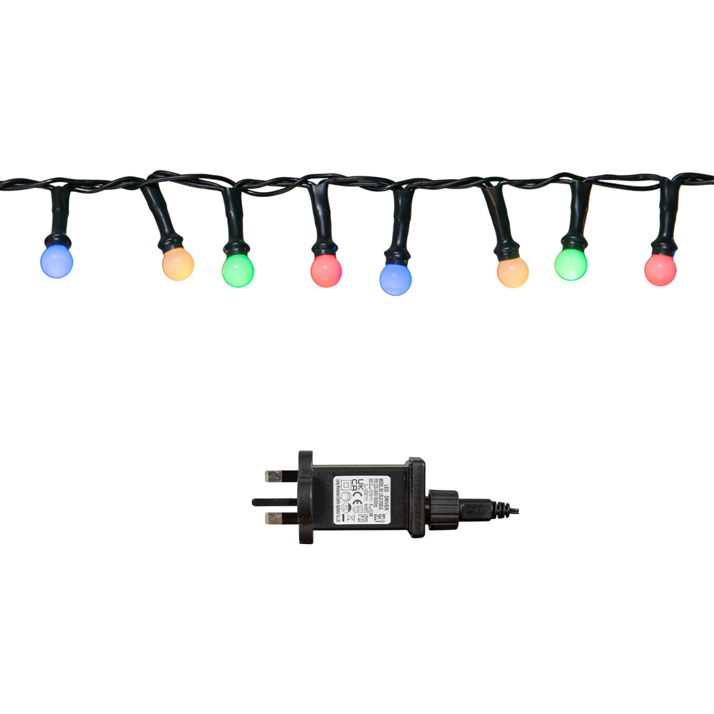 Samuel Alexander 300 Multicoloured LED Multi-Action Christmas Frosted Cap Berry String Lights 7.5m Image 4