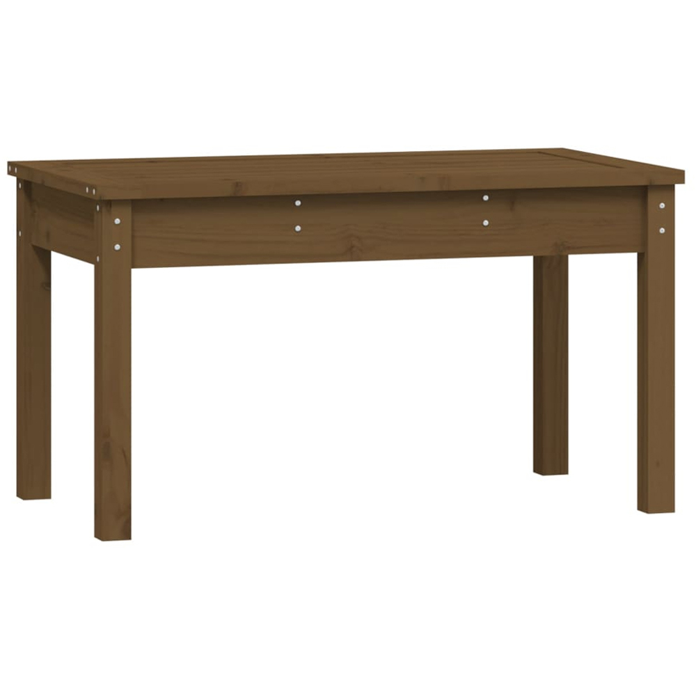 vidaXL Honey Brown Solid Pine Wood Slatted Garden Bench 80 x 44 x 45cm Image 2