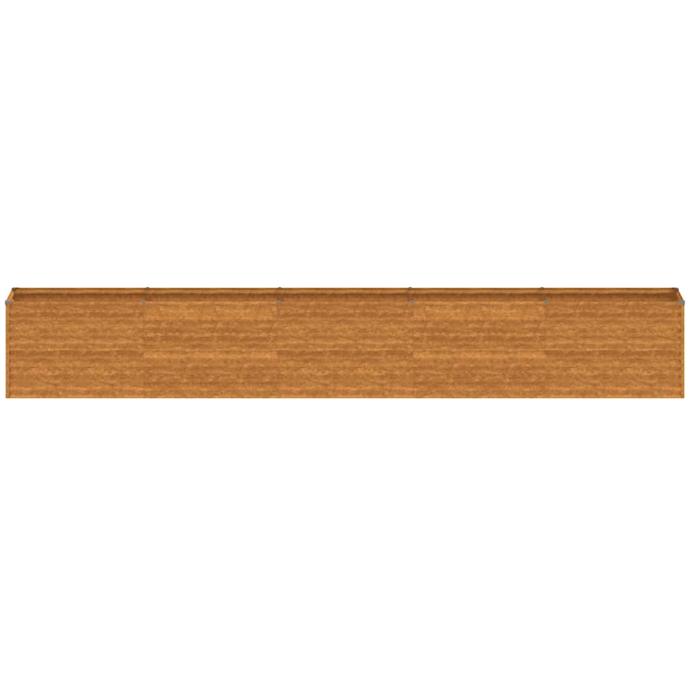 vidaXL Brown Corten Steel Raised Garden Bed 69 x 50 x 482cm Image 3