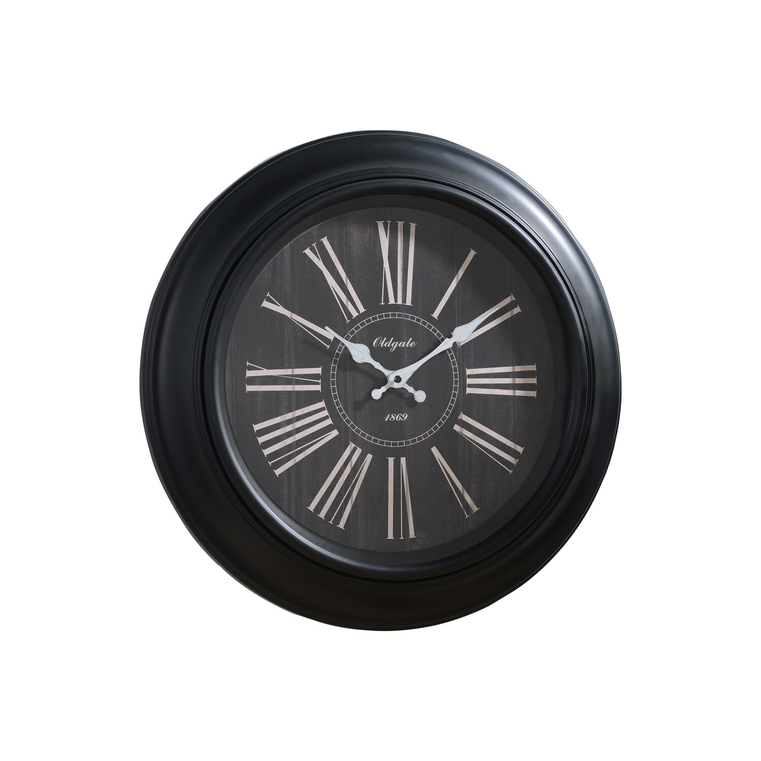 Round Wall Clock Black Image 1