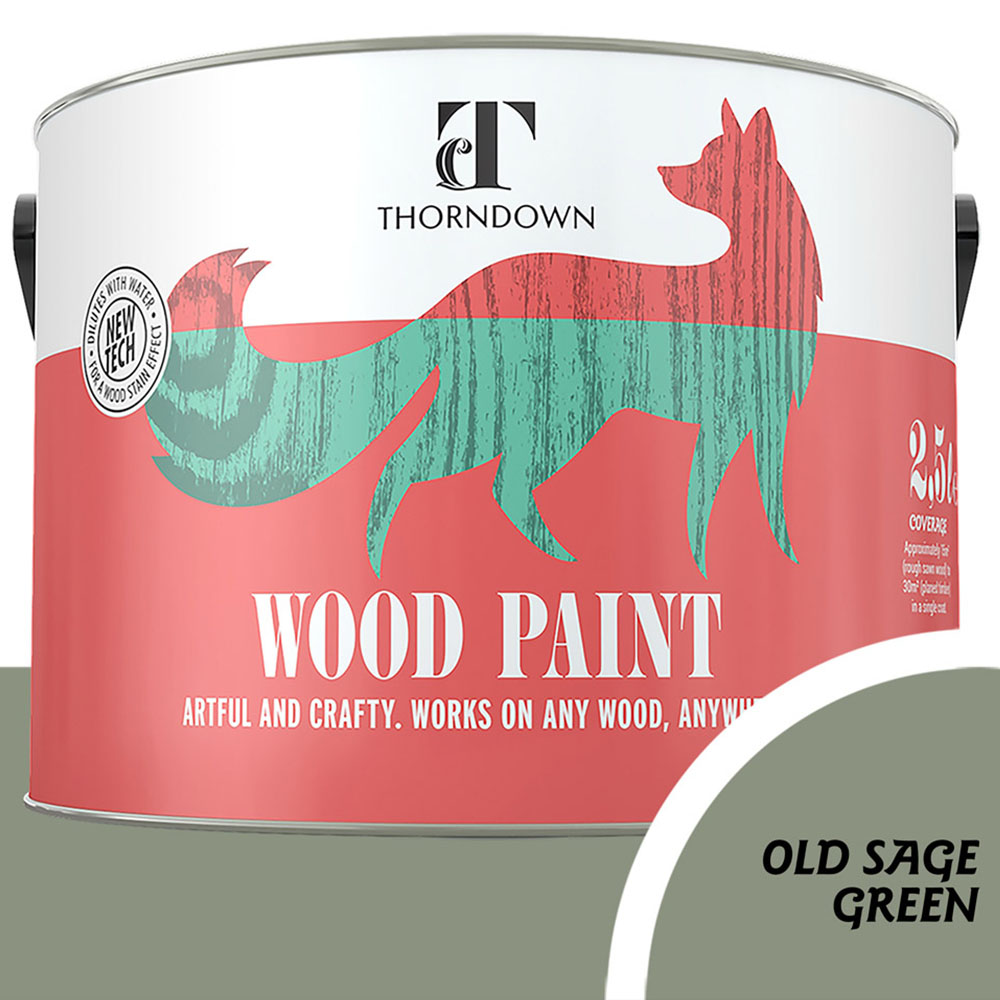 Thorndown Old Sage Green Satin Wood Paint 2.5L Image 3