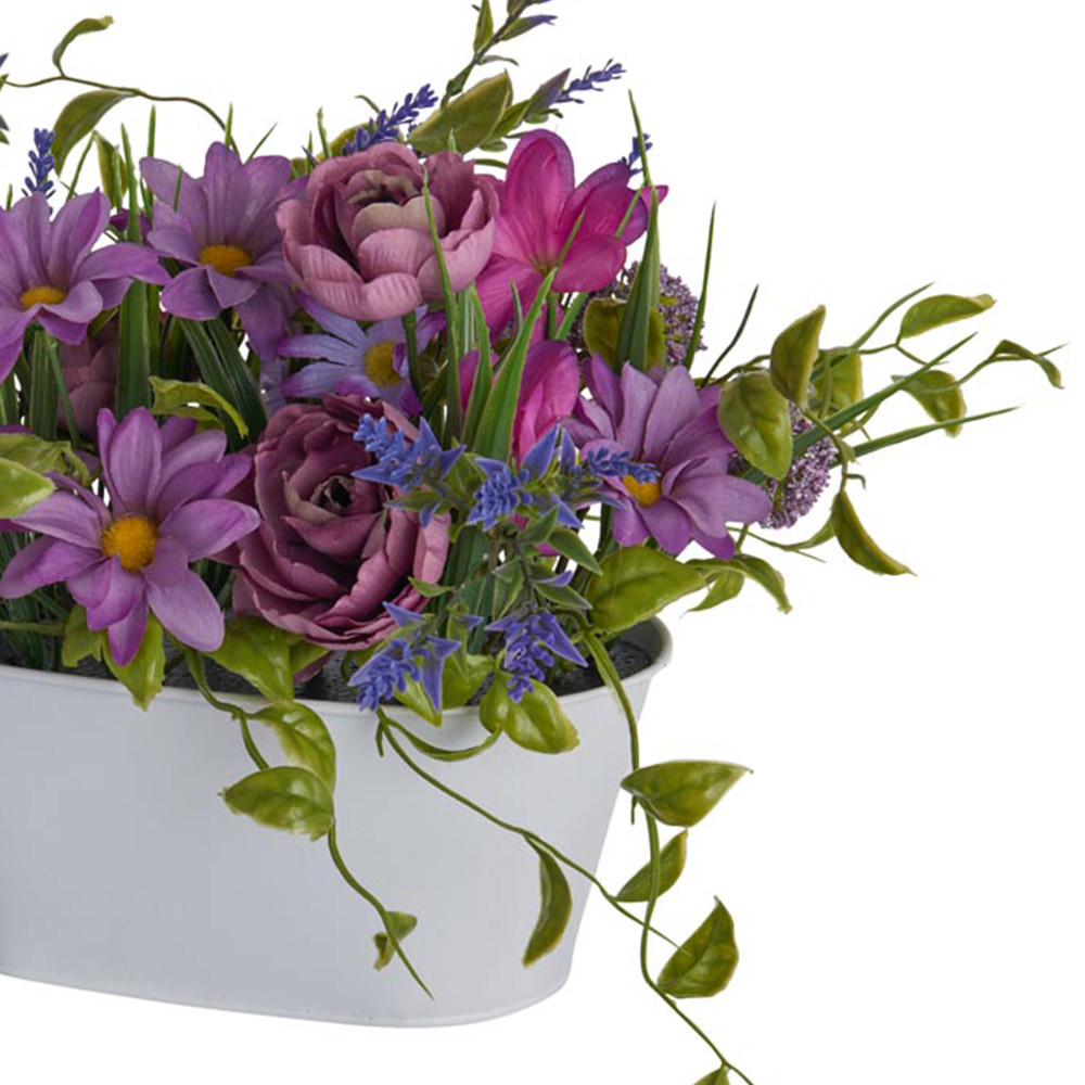 Wilko Faux Flowers in Window Box Lavender Mix Image 3