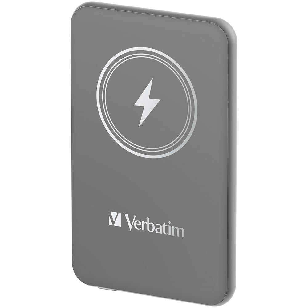 Verbatim Charge N Go Magnetic Wireless Power Bank Grey 10000mAh Image 1