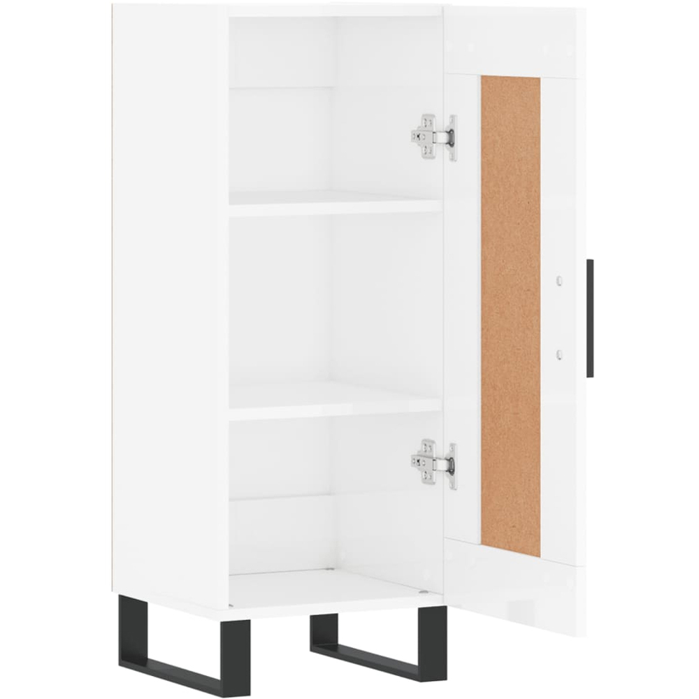 vidaXL Single Door High Gloss White Sideboard Image 6