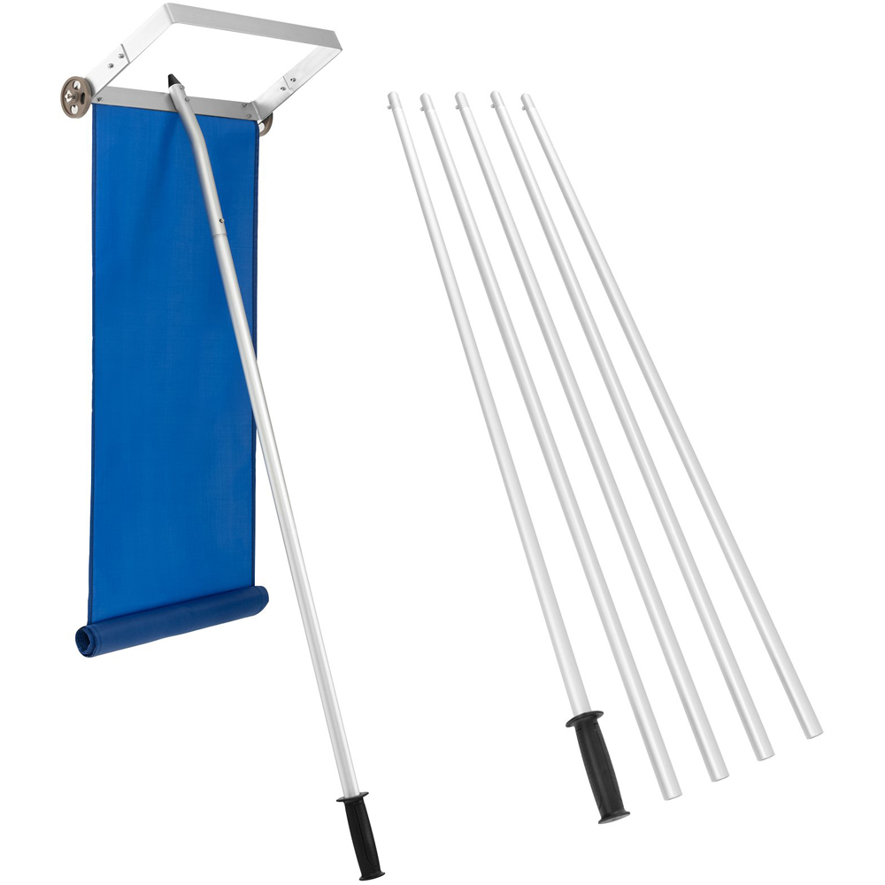 Costway Snow Roof Rake with 5 Section Pole Image 1